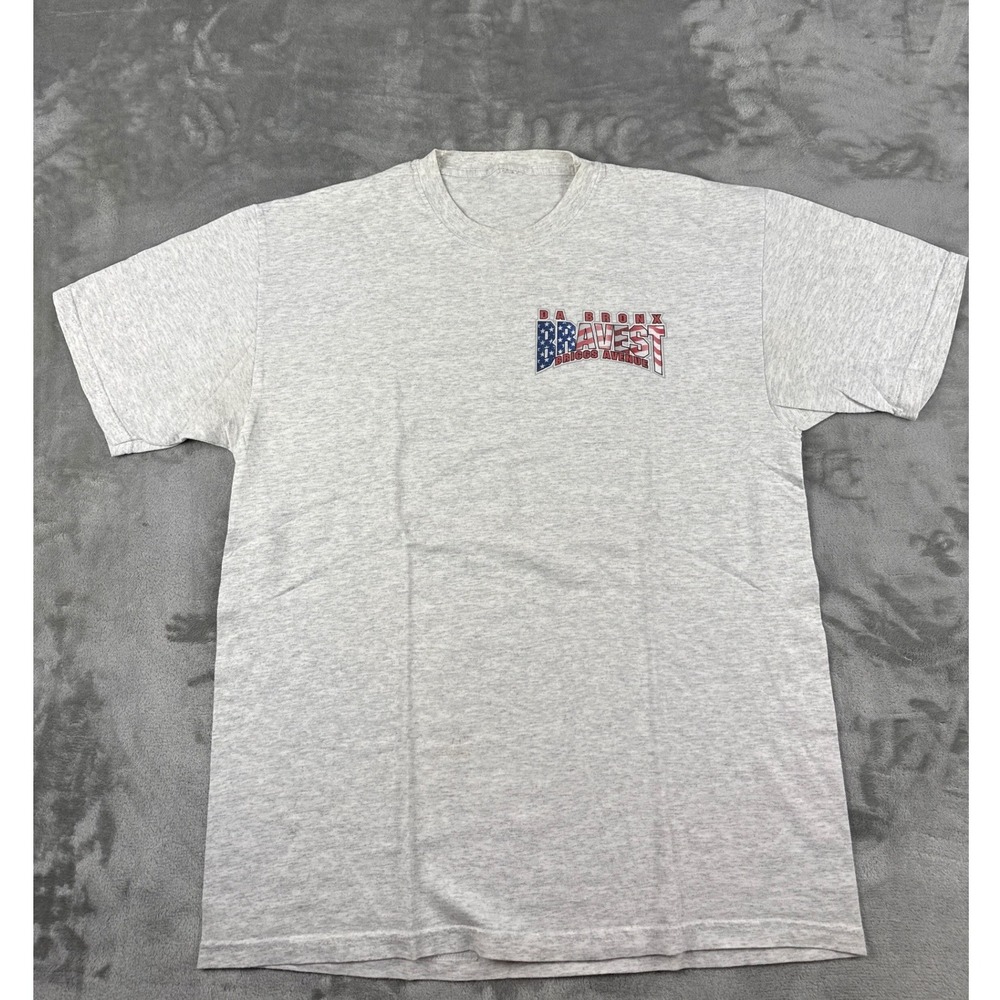 Collectible Vintage FDNY Da Bronx Bravest T-Shirt Gray Large